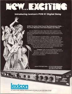 VINTAGE 1980 LEXICON PCM 41 DIGITAL DELAY MUSIC PRINT AD - Picture 1 of 1
