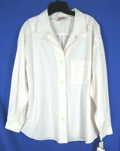 NUEVO CON ETIQUETAS JOSEPHINE Blanco con Rayas Rosa Pálido CAMISA DE SARGA CON BOTONES BLUSA TOP talla 20W - Imagen 1 de 6