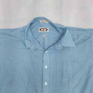 Bert Pulitzer Casual Button Up Long Sleeve Shirt Adult Mens Size 17 Blue - Picture 1 of 10