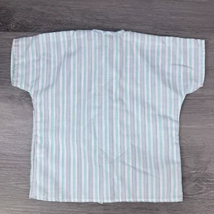 Pleasant Company 1991 American Girl 18" Doll Hospital Gown Green White Striped - Picture 1 of 7