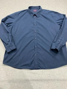 UNTUCKit Castello Men's XXXLC Long Sleeve Dark Blue 100% Cotton Button Up Shirt - Picture 1 of 10