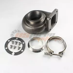 Carcasa de escape de turbina turbo banda en V T4 .81A/R P con ajuste + abrazadera de brida de banda en V de 3 - Imagen 1 de 12