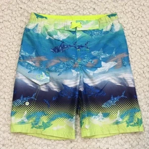 OP Boy's Board Shorts Swim Trunks * Small 6-7 *  Patterned Sharks - Picture 1 of 4