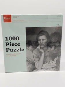 Puzzle Press Migrant Mother Edition 3 Jigsaw Puzzle 1000-Piece Black/White -New- - Imagen 1 de 1