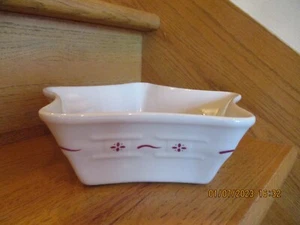 Longaberger Shining Star Dish bowl Traditional Red USA made *shipping included!* - Picture 1 of 5