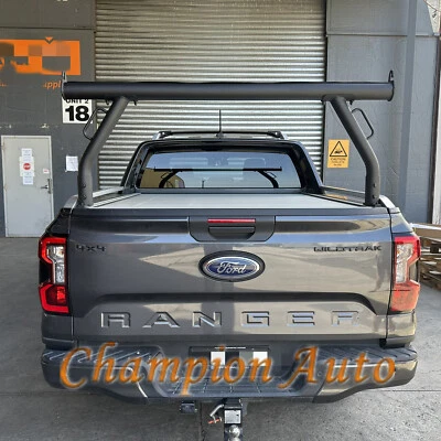 Black Ladder Rack FOR NEXT GEN Ford Ranger Wildtrak Roller Cover Track 2022-2025 - image 1 of 4