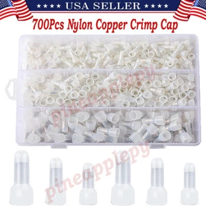 700/300Pcs Closed End Crimp Cap Wire Connectors Terminals 22-10AWG - Picture 1 of 16
