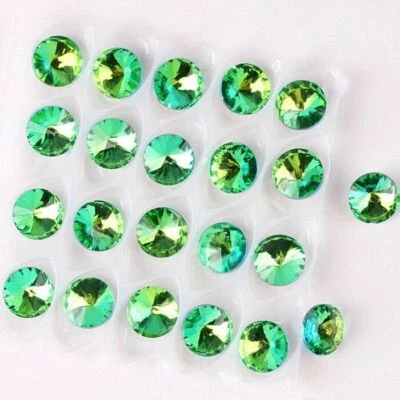 Glass Crystal Rivoli Rainbow Applique Pointback Rhinestone Beads Jewelry Finding - Image 1 of 4