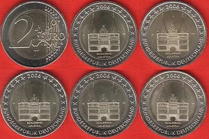 Germany set of 5 coins: 2 euro 2006 A, D, F, G, J "Schleswig-Holstein" BiM. UNC - Picture 1 of 1