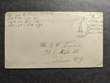 APO 557 ALCONBURY, ENGLAND 1945 WWII Army Cover 838th Air Engr Sqd, 412 Air Serv