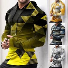 Men's Casual Vintage Hoodie 3D Print Long Sleeve Sweatshirt Oversized Fit