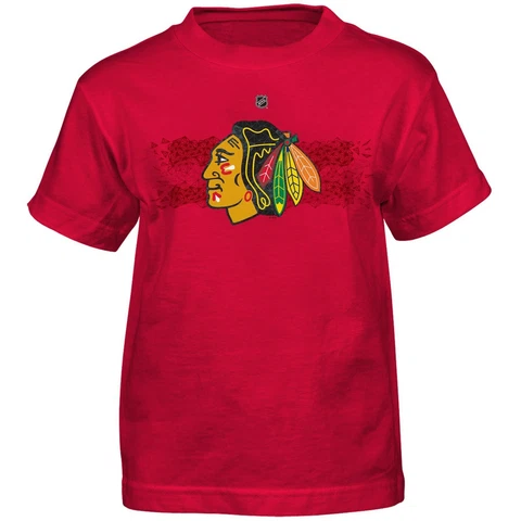 NHL Chicago Blackhawks Kane P Fractal Camo Player Short Sleeve Tee, Small/(4) Cover