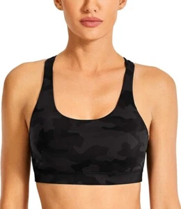 CRZ YOGA Women's Strappy Sports Bra Fitness Workout Padded Criss Cross-XSMALL - Picture 1 of 8