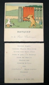 RABIER Menu pour banquet 1922 BE - Picture 1 of 1