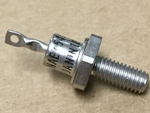 (1 PC) NAE JAN1N1202A Rectifier Diode, 200 Volt, DO-203AA WITH HARDWARE - Picture 1 of 5