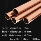 1pcs 7mm OD 6.6mm ID Copper Round Tube Hollow Straight Pipe 100mm-300mm Length