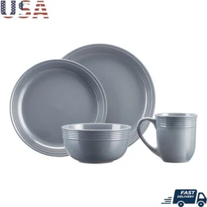 16 Piece Dinnerware Set Stoneware Dishwasher Microwave Safe Service 4 Dining New - Picture 1 of 9