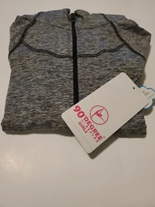 90 Degree By Reflex Youth Girls Hoodie Jacket Sizes 7/8 SMALL CHARCOAL COMBO SD - Picture 1 of 5