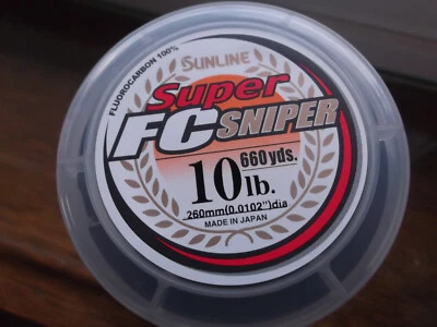 Fluorocarbono de francotirador Sunline Super FC 10 libras (4,5 kg) 660 yardas. (604 m) Foto 1 de 4