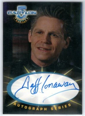 BABYLON 5 1999 SKYBOX PROFILES SA7 Jeff Conaway as Zack Allan AUTOGRAPH d. 2011 - Image 1 of 2