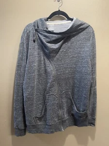 Marika Women's Asymmetrical Pullover Hoodie Sweatshirt Size 0 Gray W/ Pocket - Picture 1 of 5