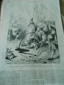 Gravure 1869 - La Mort de Malbrough - Imagen 1 de 1
