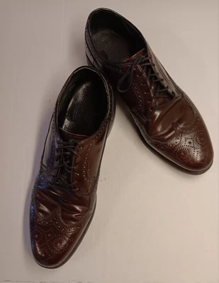 Zapatos Goodyear vintage para hombre Hannover 2366 borgoña punta de ala larga talla 10 Foto 1 de 4