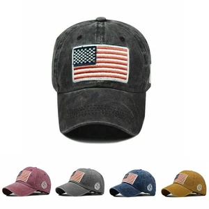 Sports Hat USA American Flag Women Men Trucker Dad Hat New Baseball Cap Cotton - Picture 1 of 17