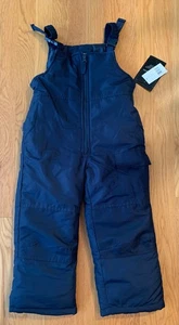 NUEVO CON ETIQUETAS LONDON FOG 5 6 M Clásico Peso Pesado Nieve Babero Esquí Pantalón Azul Marino Ajustable - Imagen 1 de 5