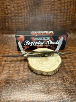 Rough Rider Imitation Tortoise Shell Congress Folding Knife RR2447- New In Box - Image 1 of 4