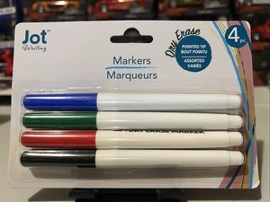 4er Pack Jot Schreiben trocken abwischbare Marker spitze Spitze (sortiert) - Bild 1 von 2