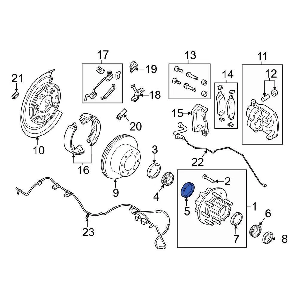For Ford E-450 Super Duty 2003-2022 Ford TCAA1243A Rear Inner Wheel Bearing Race Foto 1 de 4