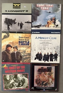 WWII LD Lot - 6 Longest Day Tora! River Kwai Battle Bulge Midnight Clear War - Picture 1 of 8
