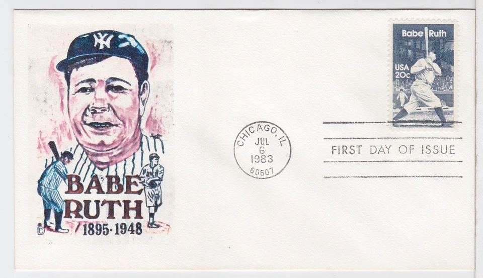 TurtlesTradingPost- Babe Ruth  1983 #2046 FDC- DC Cachet - Image 1 of 1