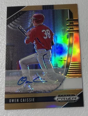 2020 Panini Prizm Draft Picks Baseball Owen Caissie Auto /20 - Image 1 of 2