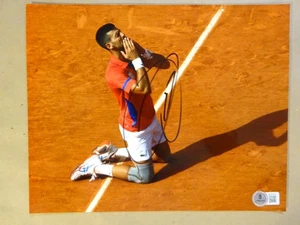 Signed Novak Djokovic Autographed 8"x10" Photo Tennis Beckett BAS COA - Picture 1 of 5