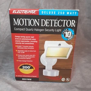 Electripak Compact Quartz Halogen Security Light Motion Detector Model BC817OKW - Picture 1 of 12