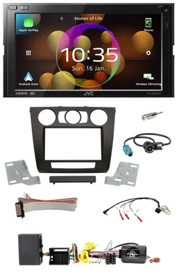 JVC DAB Lenkrad 2DIN Bluetooth USB Autoradio für BMW 1er Aktiv man. Klima E87/E8 - Bild 1 von 4