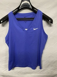 Nike Damen Court Victory Dri-FIT Tennis Tank Top Blau Large (Gebraucht) - Bild 1 von 3