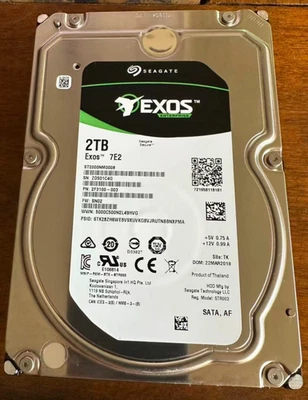 Seagate Exos ST2000NM0008 2TB 7200RPM SATA 3.5” HDD – Open Box – 0 Hours - Image 1 of 3