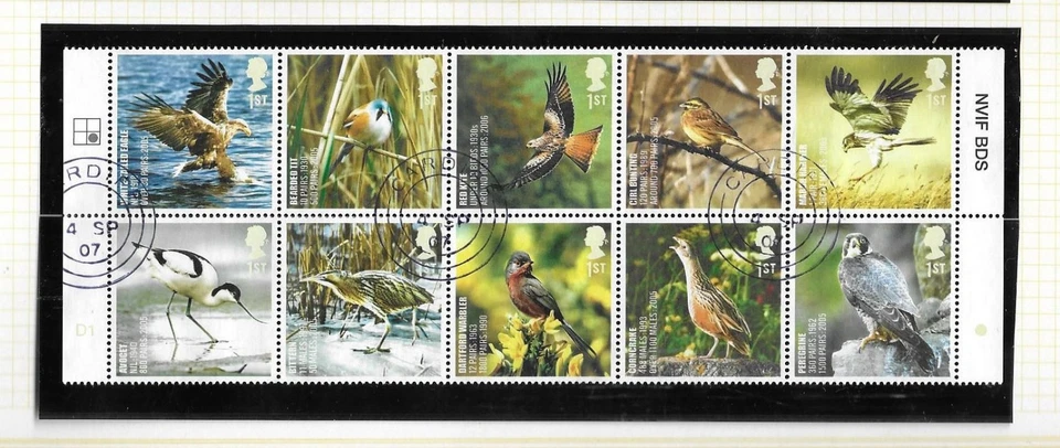 GB 2007 used set, Birds, SG 2764-73, GG47 combined post - Image 1 of 1