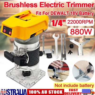 Brushless Cordless 6Speed 1/4'' Trimmer Compact Router For Dewalt 18V Battery - image 1 of 4