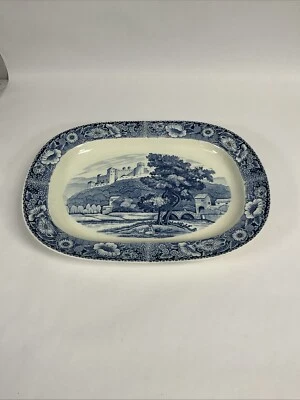  Vintage Oriental Trading Co. Dallas Blue And White pattern serving tray - Image 1 of 4