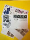FIRST DAY LINCOLN 1958 5 ENV. FREE SHIPPING