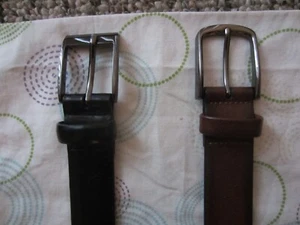 2 - LEDERGÜRTEL - PERRY ELLIE & DOCKERS' BEIDE - GR. 40 - BRAUN & SCHWARZ - Bild 1 von 9