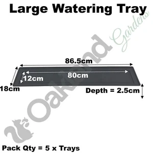 Large Plant Pot Drip Watering Tray Saucer Black Windowsill Seed Trays Qty = 5 - Picture 1 of 3