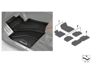 BMW Rear Floor Mats All Weather X7 3rd Row Seats 7-Seat Genuine 51472458558 - Picture 1 of 6