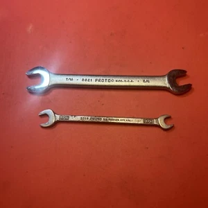 PROTO TOOLS - Lot Of 2 Double Open End Wrenches (3021 & 3018) USA - Picture 1 of 4