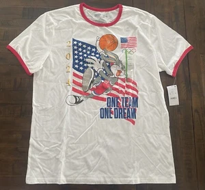 Bugs Bunny 2024 Olympics One Team One Dream Team USA T-Shirt Unisex Size L NWT - Picture 1 of 3