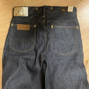 RRL Doble Rl Audición Limitada Pierna Recta Hombre Vaqueros Japón Tejido Nuevo - Imagen 1 de 9
